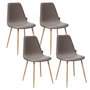 Voir la diapositive 1 : ATMOSPHERA Lot de 4 - Chaise design scandinave Roka