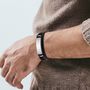 Voir la diapositive 2 : SC CRYSTAL Bracelet homme en silicone et acier inoxydable