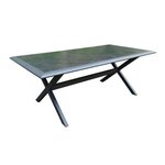 Proloisirs Table de jardin Ceram en aluminium/céramique - 194 x 104 x 74 cm - graphite