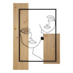 Paris Prix Décoration Murale Encadrée  2 Visages  90cm Noir & Naturel