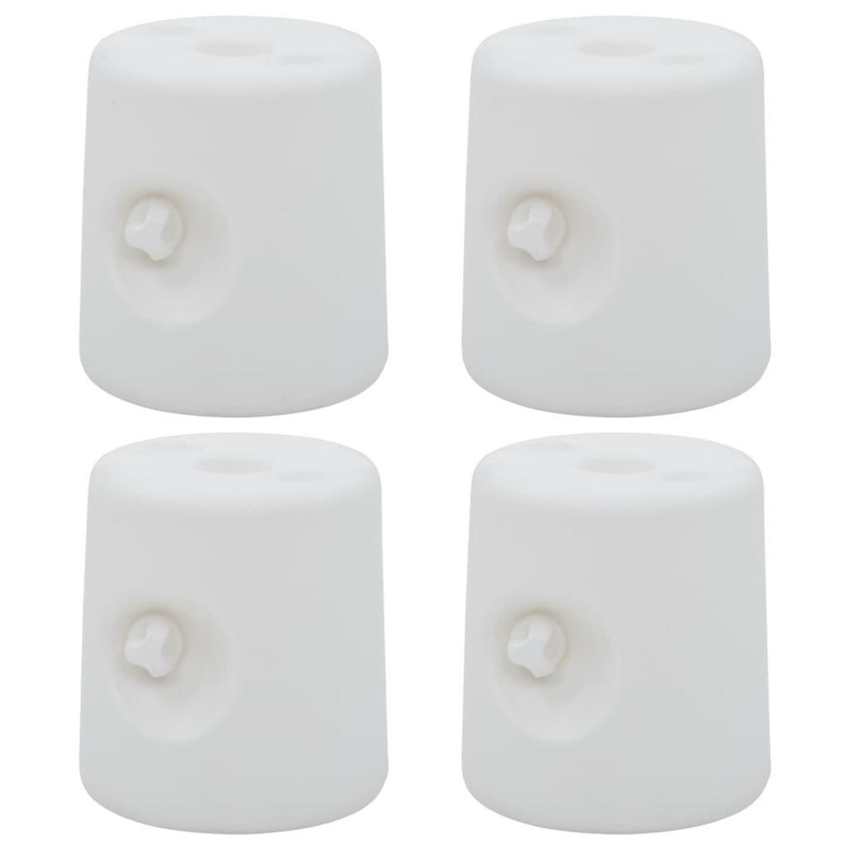 VIDAXL Poids de tonnelle 4 pcs PE Blanc