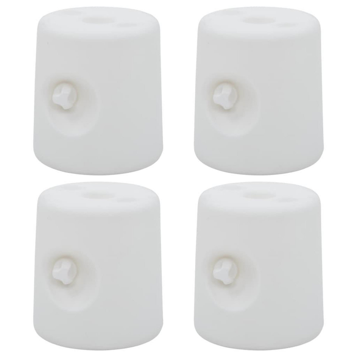 VIDAXL Poids de tonnelle 4 pcs PE Blanc