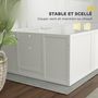 Voir la diapositive 5 : PAWHUT Parc de mise bas pour chien - caisse de mise bas pour chien - hauteur porte réglable - bois pin MDF blanc