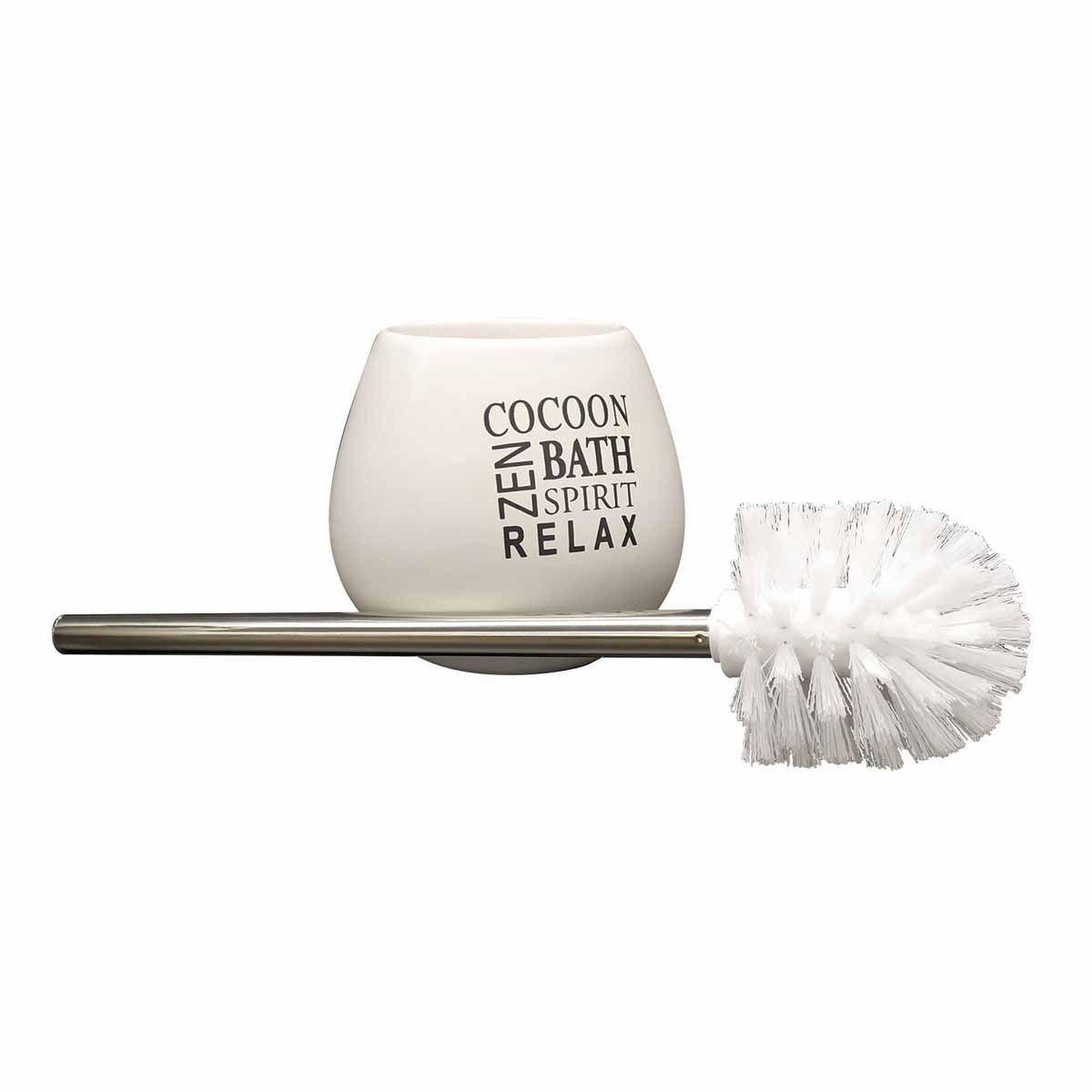 Douceur d'Intérieur Brosse wc céramique  tikal  38cm blanc