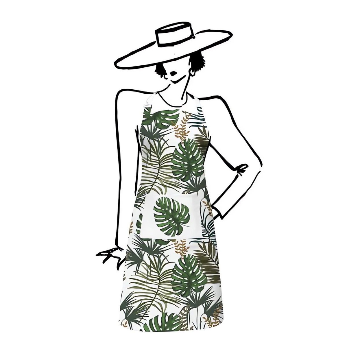 SOLEIL D'OCRE Tablier de cuisine coton AMAZONIE, par Soleil d'Ocre