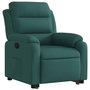Voir la diapositive 3 : VIDAXL Fauteuil inclinable vert fonce tissu