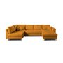 Voir la diapositive 6 : LISA DESIGN Rune - canapé panoramique avec pouf d'appoint - 7 places - style scandinave - gauche