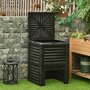 Voir la diapositive 2 : OUTSUNNY Composteur de jardin 300L - grande porte et couvercle - aération optimale - polypropylène noir