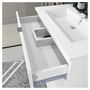 Voir la diapositive 4 : Meuble de salle de bain sous vasque 3 tiroirs + vasque L80cm FARO
