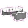 Voir la diapositive 6 : VIDAXL Salon de jardin avec coussins 9pcs melange beige resine tressee