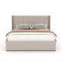 Voir la diapositive 6 : CONCEPT USINE Lit design avec coffre de rangement 140x190cm en velours beige ARLINGTON