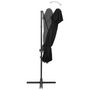 Voir la diapositive 5 : VIDAXL Parasol de jardin en porte-a-faux a double toit noir 250x250 cm