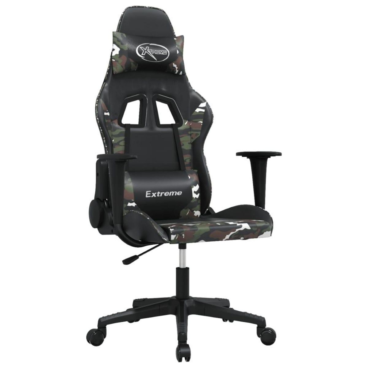 VIDAXL Chaise de jeu de massage Noir et camouflage Similicuir