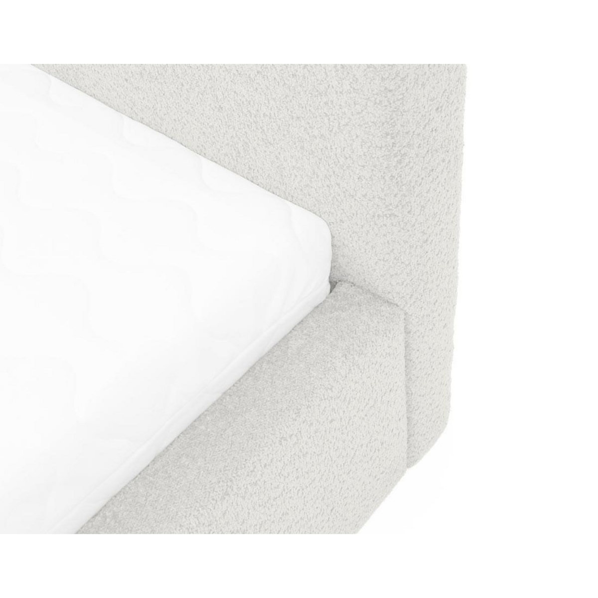 BEST MOBILIER Orane - lit coffre - 180x200 cm - en tissu bouclette