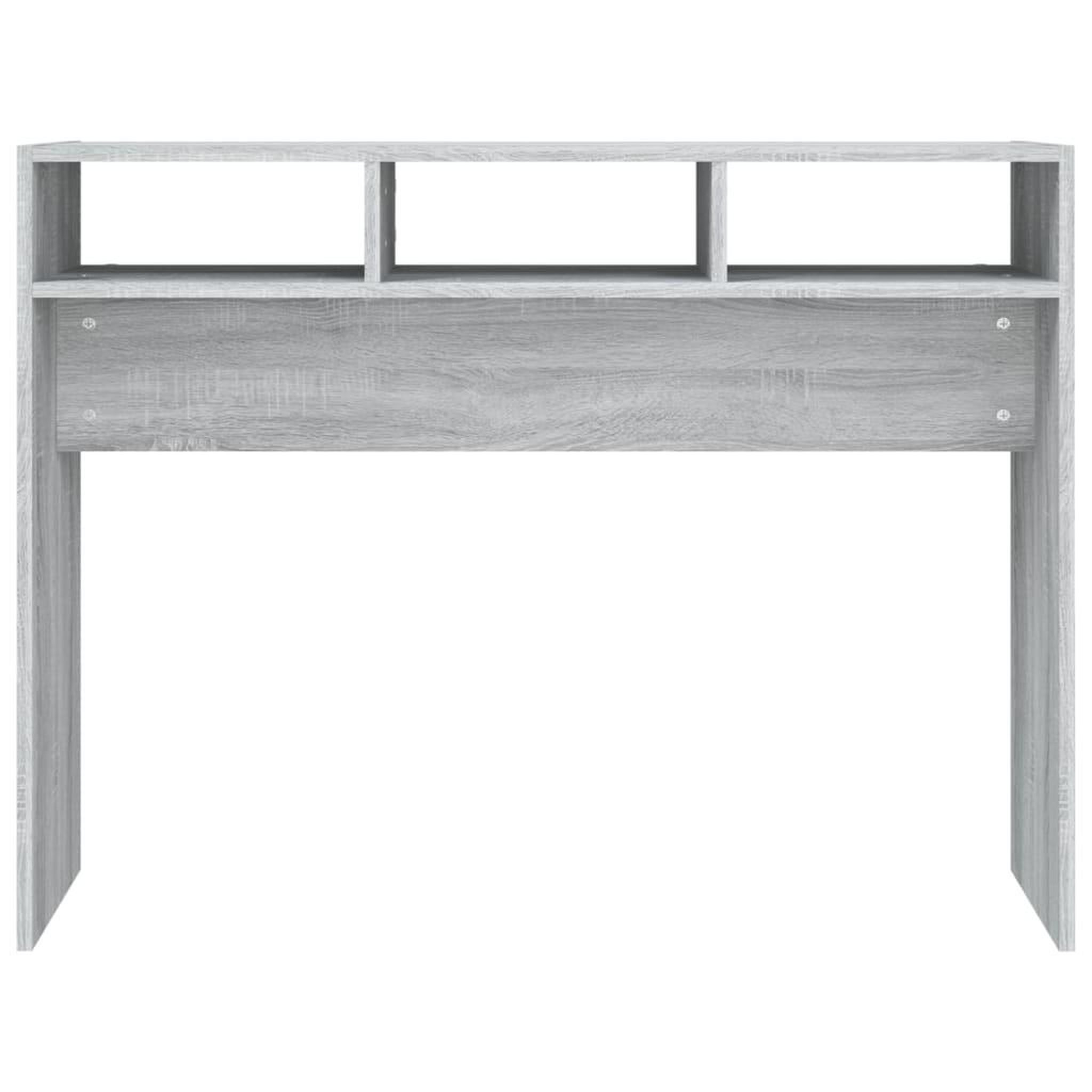 Voir la diapositive 5 : VIDAXL Table console Sonoma gris 105x30x80 cm Bois d'ingenierie