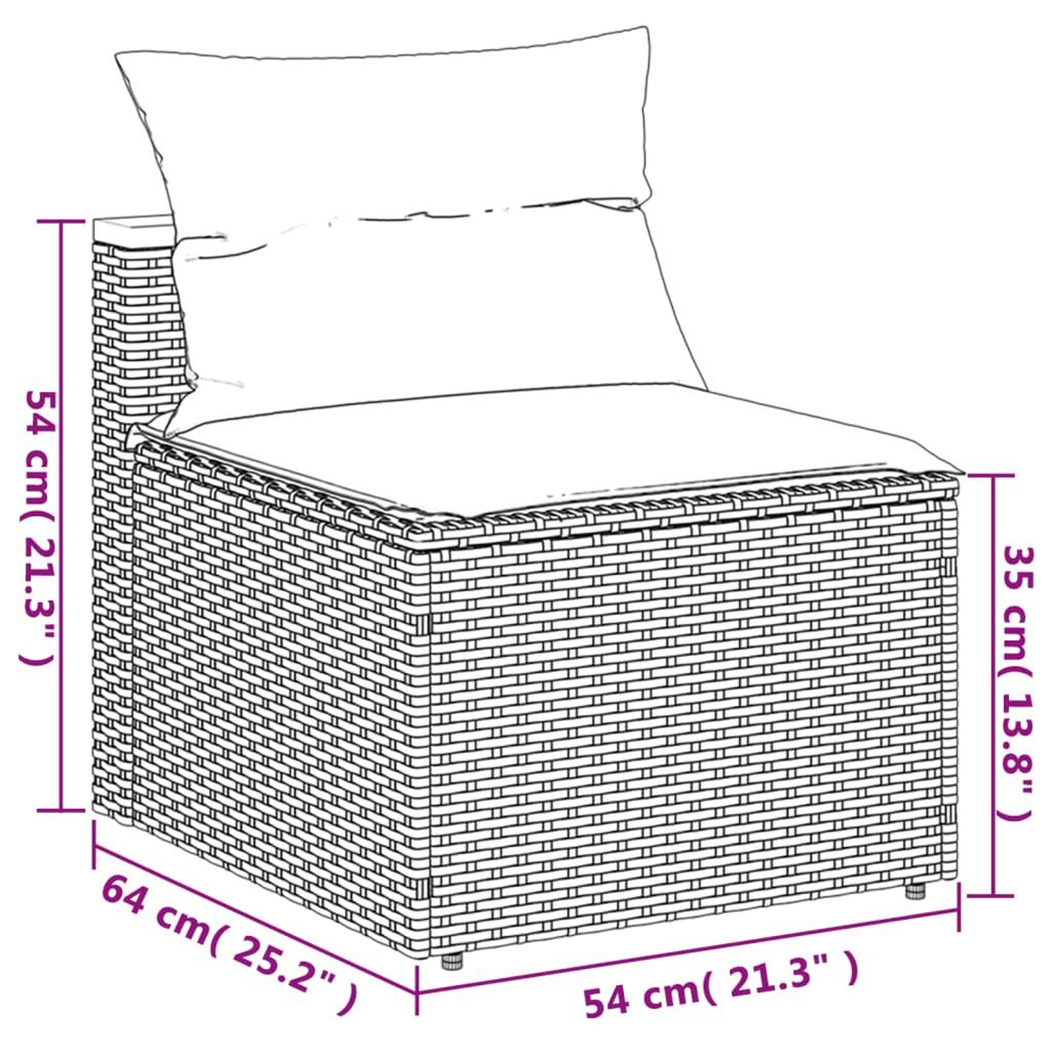 Voir la diapositive 6 : VIDAXL Canapes de jardin sans accoudoirs avec coussins 2 pcs noir