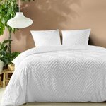 Douceur d'Intérieur Housse de couette 240x220 + 2 taies tuftée blanche