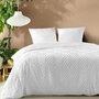 Voir la diapositive 1 : Douceur d'Intérieur Housse de couette 240x220 + 2 taies tuftée blanche