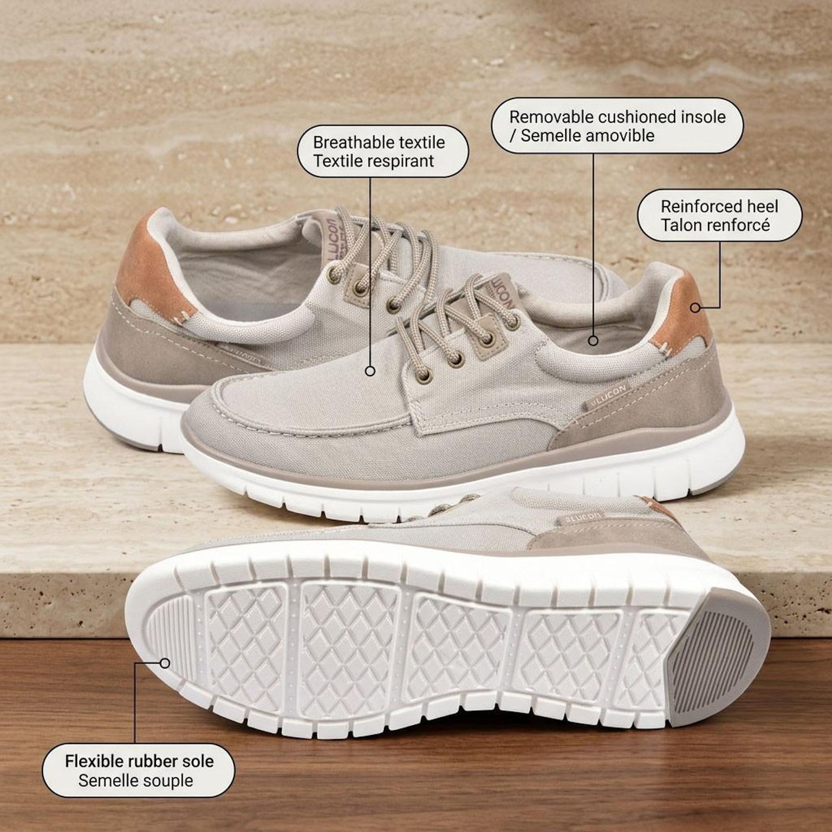 OZABI OZABI Basket homme confort semelle souple style bateau