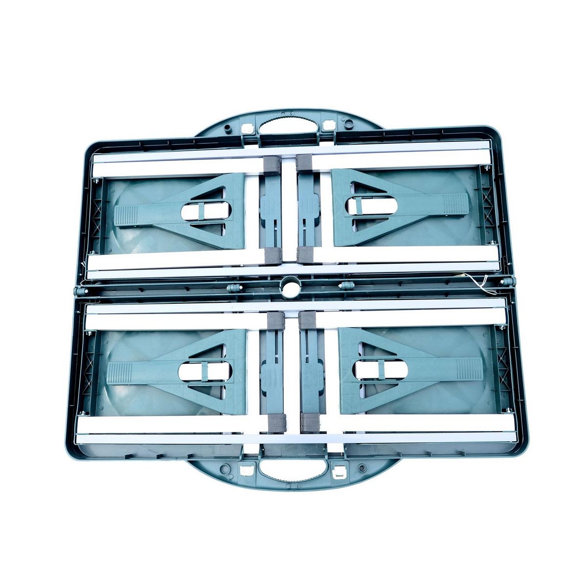 OUTSUNNY Table de camping pique nique pliante portable 4 personnes 85L x 65l x 65H cm aluminium plastique vert