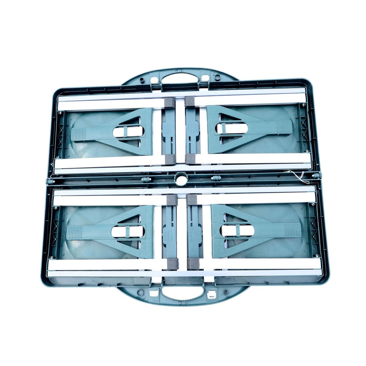 OUTSUNNY Table de camping pique nique pliante portable 4 personnes 85L x 65l x 65H cm aluminium plastique vert