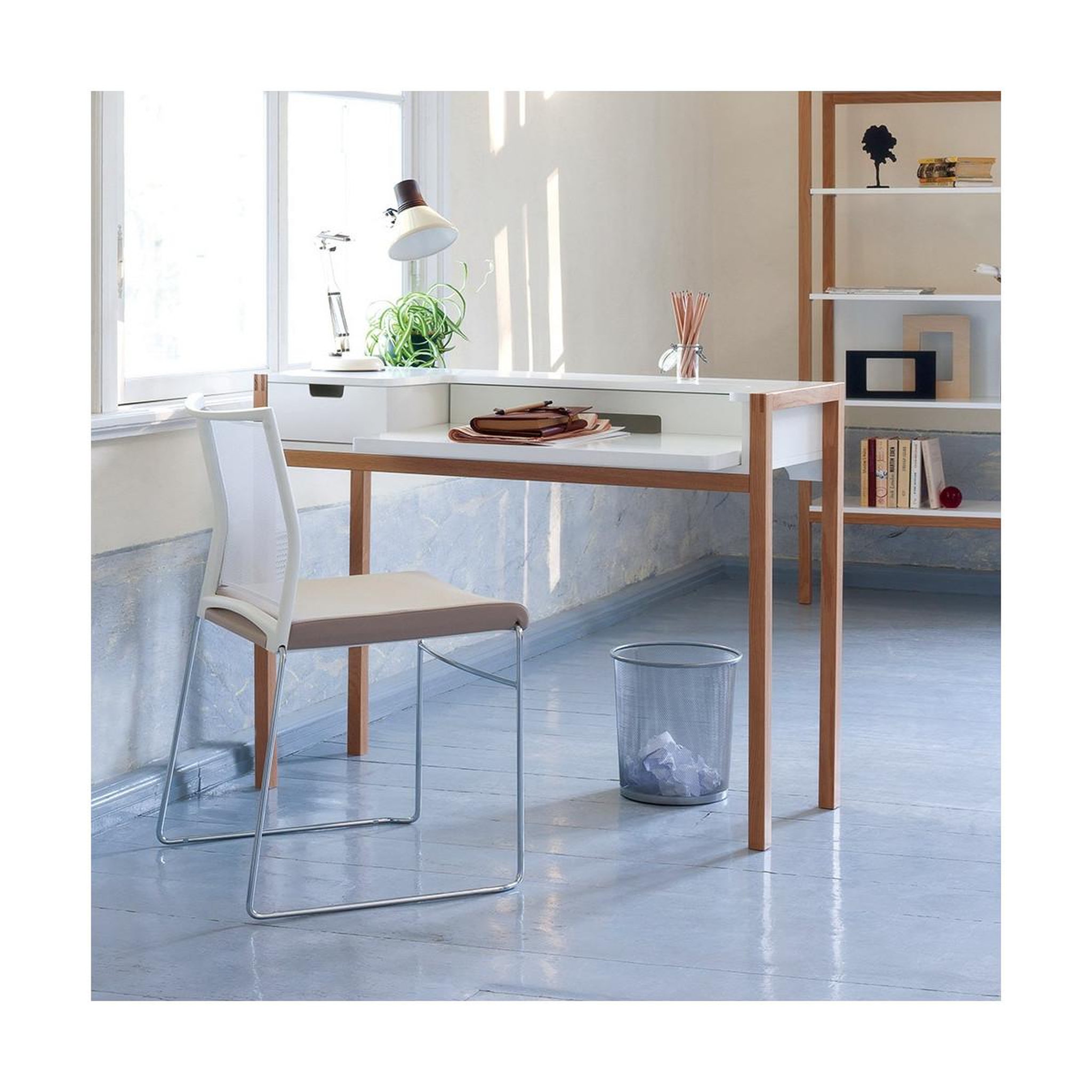 Voir la diapositive 4 : Paris Prix Bureau design en bois  farringdon  122cm naturel