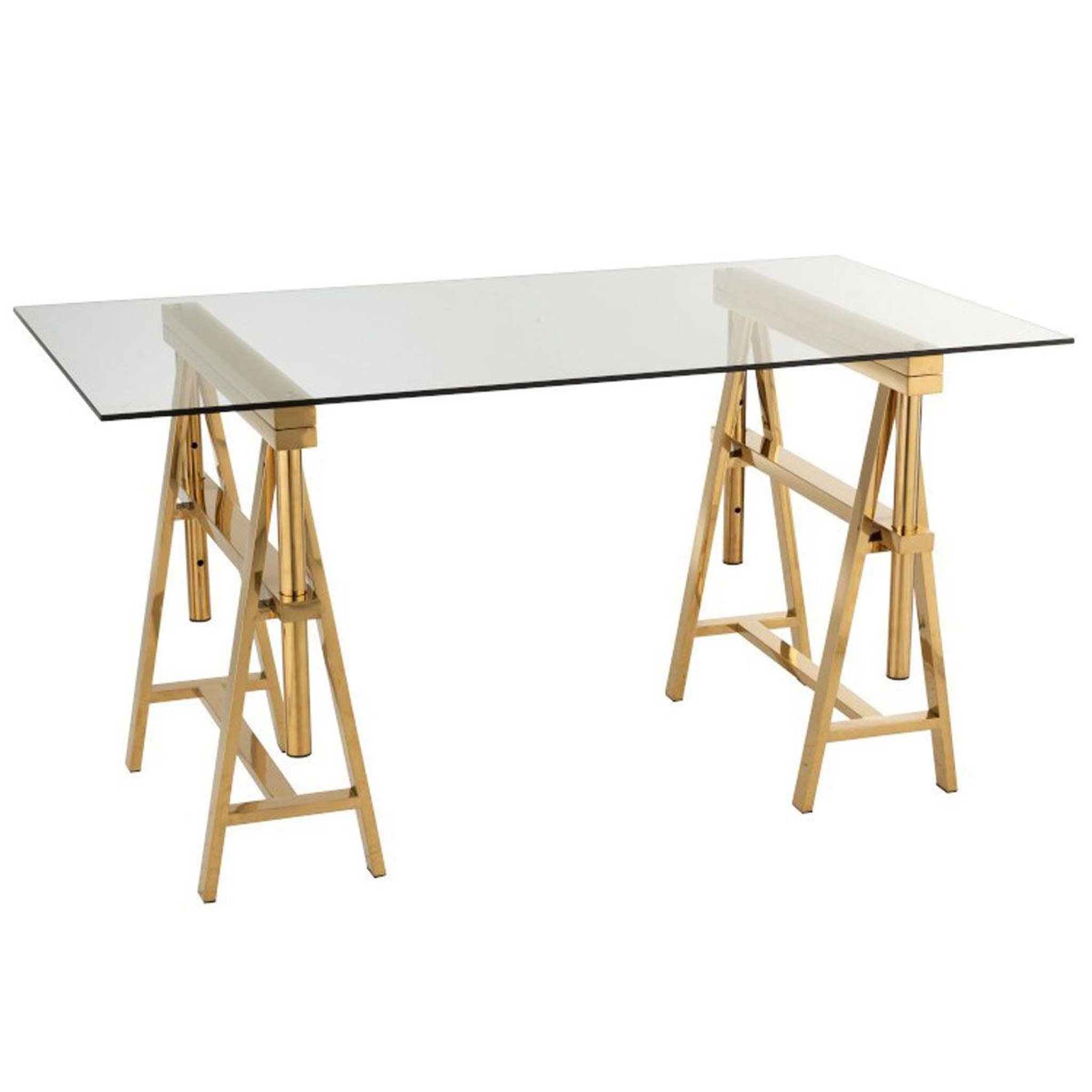 Voir la diapositive 1 : J-LINE Bureau design  ajustable  150cm transparent