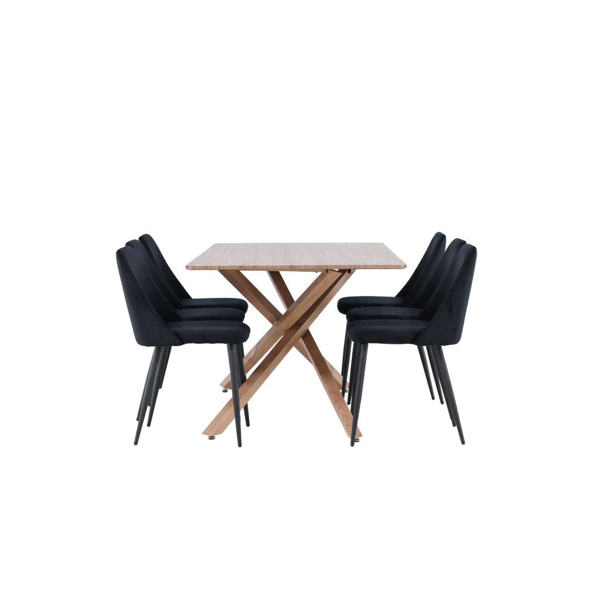 Voir la diapositive 4 : Paris Prix Ensemble table à manger & 6 chaises  piazza & night  180cm marron & noir