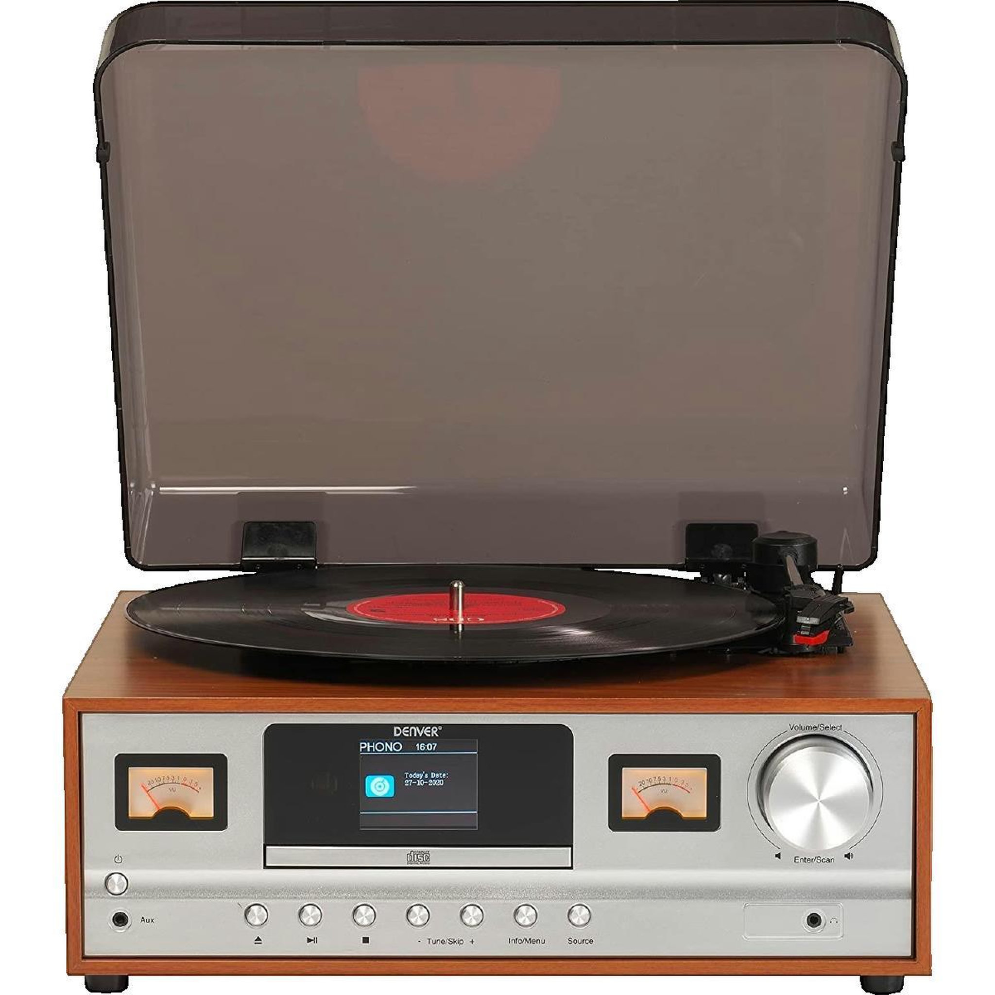 Denver Electronics Système audio Denver Electronics vintage avec platine vinyle