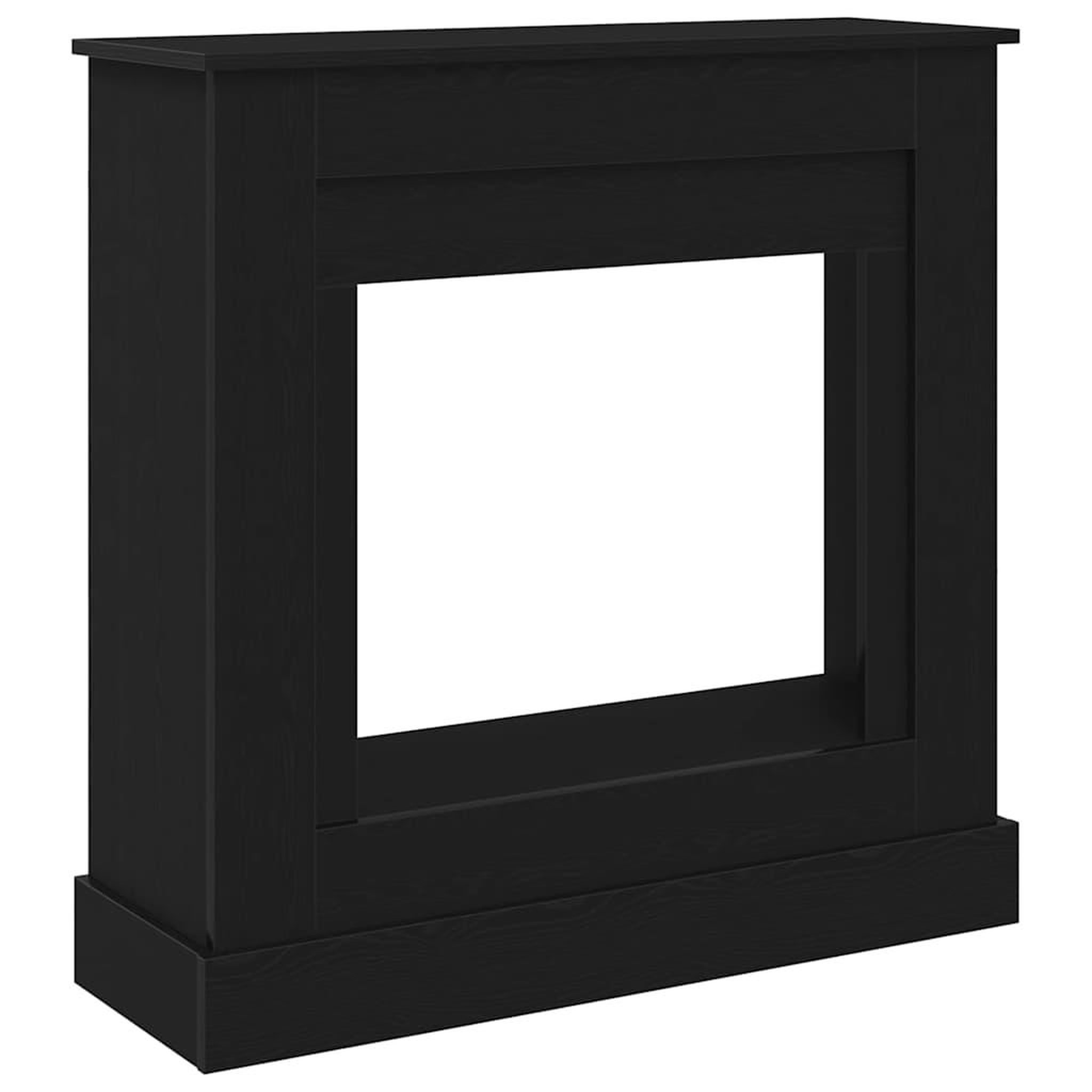 Voir la diapositive 2 : VIDAXL Cadre de cheminee chene noir 90x30x90 cm bois d'ingenierie