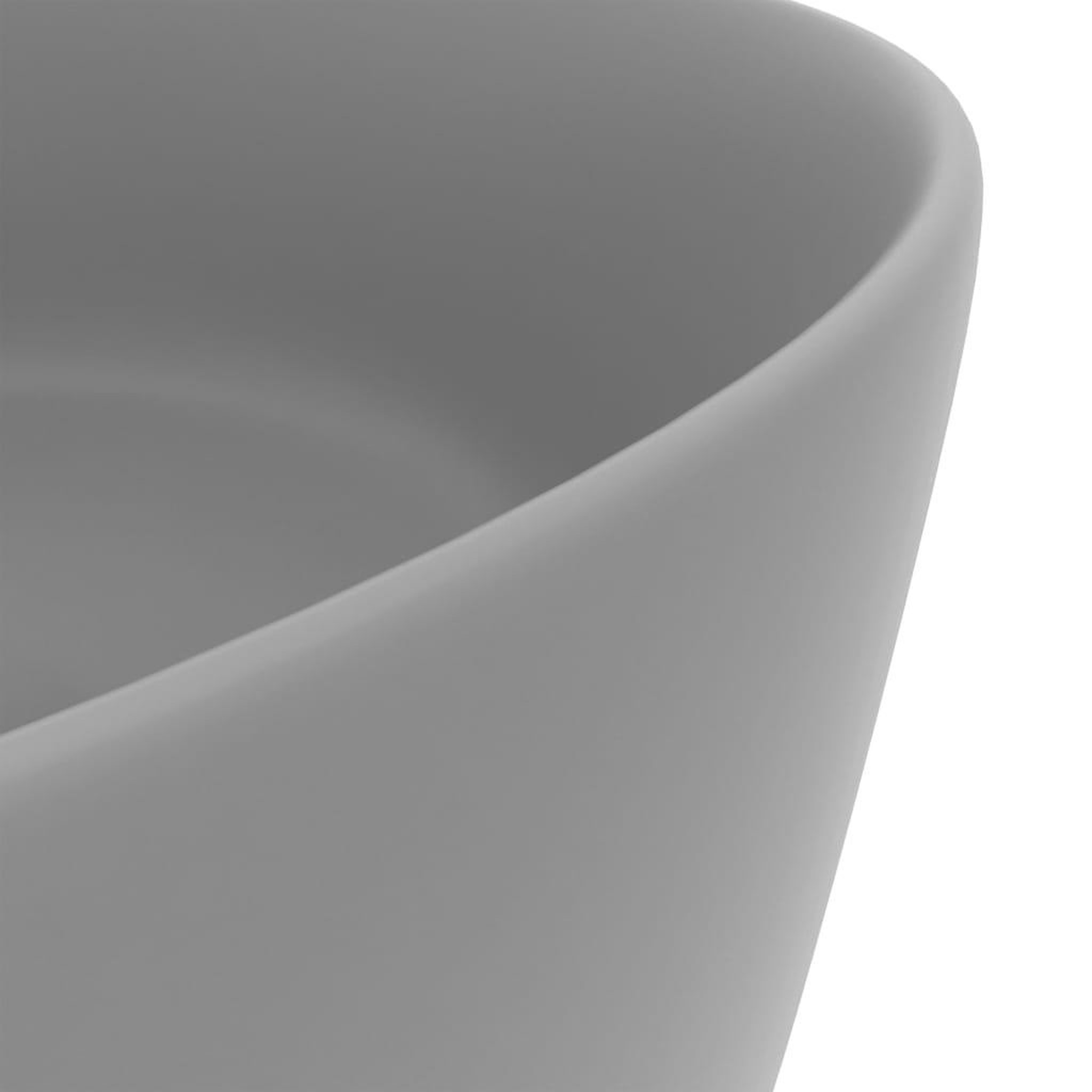 Voir la diapositive 5 : VIDAXL Lavabo rond de luxe Gris clair mat 40x15 cm Ceramique