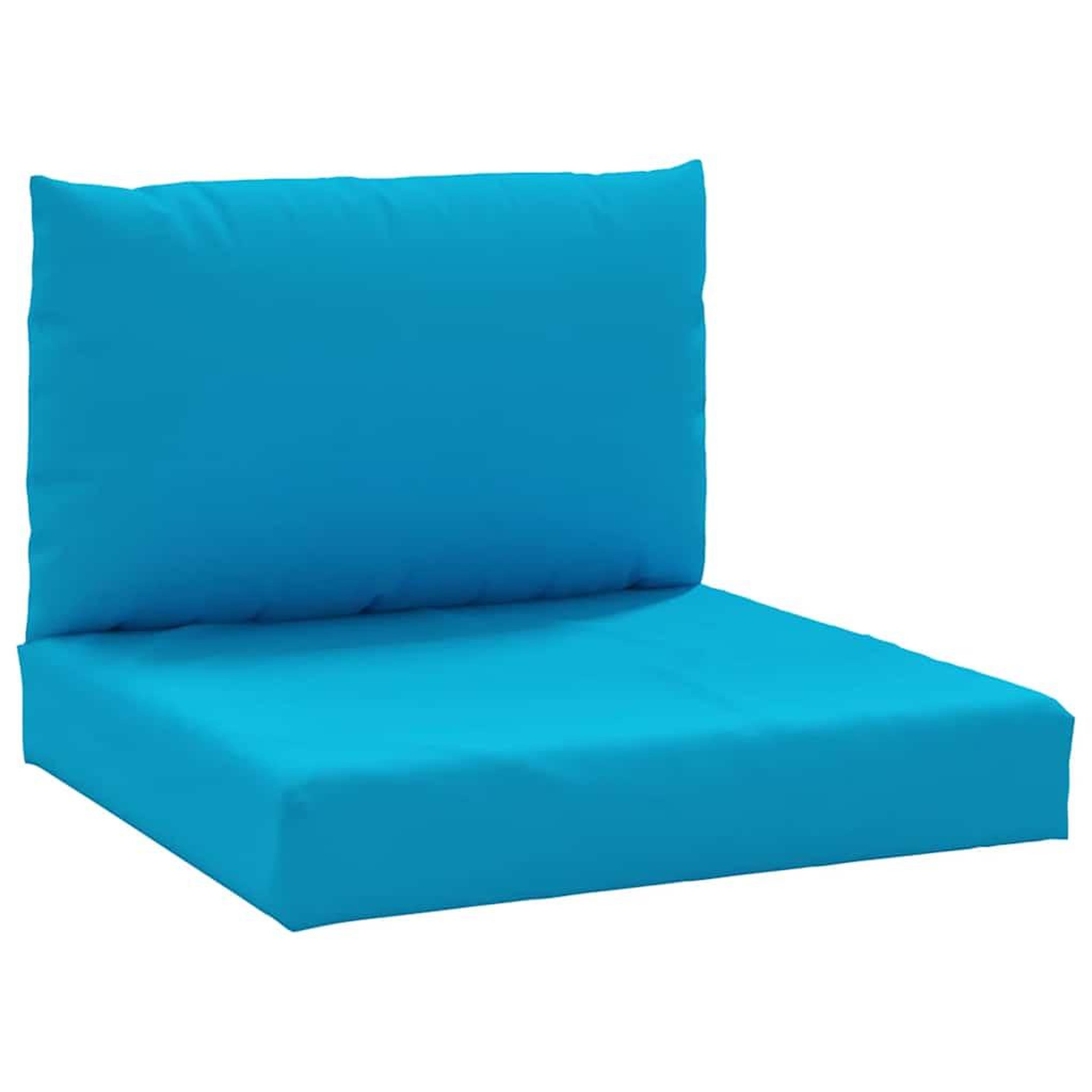 Voir la diapositive 2 : VIDAXL Coussins de palette lot de 2 bleu clair tissu oxford