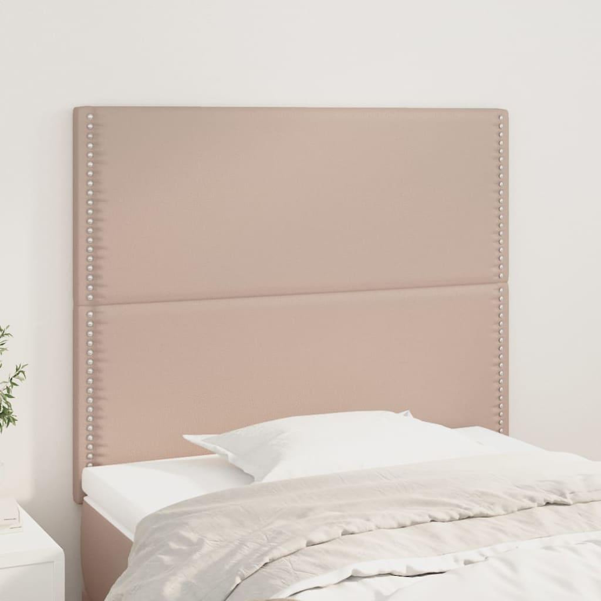 Voir la diapositive 1 : VIDAXL Tetes de lit 2 pcs Cappuccino 100x5x78/88 cm Similicuir