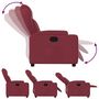 Voir la diapositive 4 : VIDAXL Fauteuil inclinable Rouge bordeaux Tissu