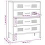 Voir la diapositive 6 : VIDAXL Commode Bleu marine 80x35x101,5 cm Acier