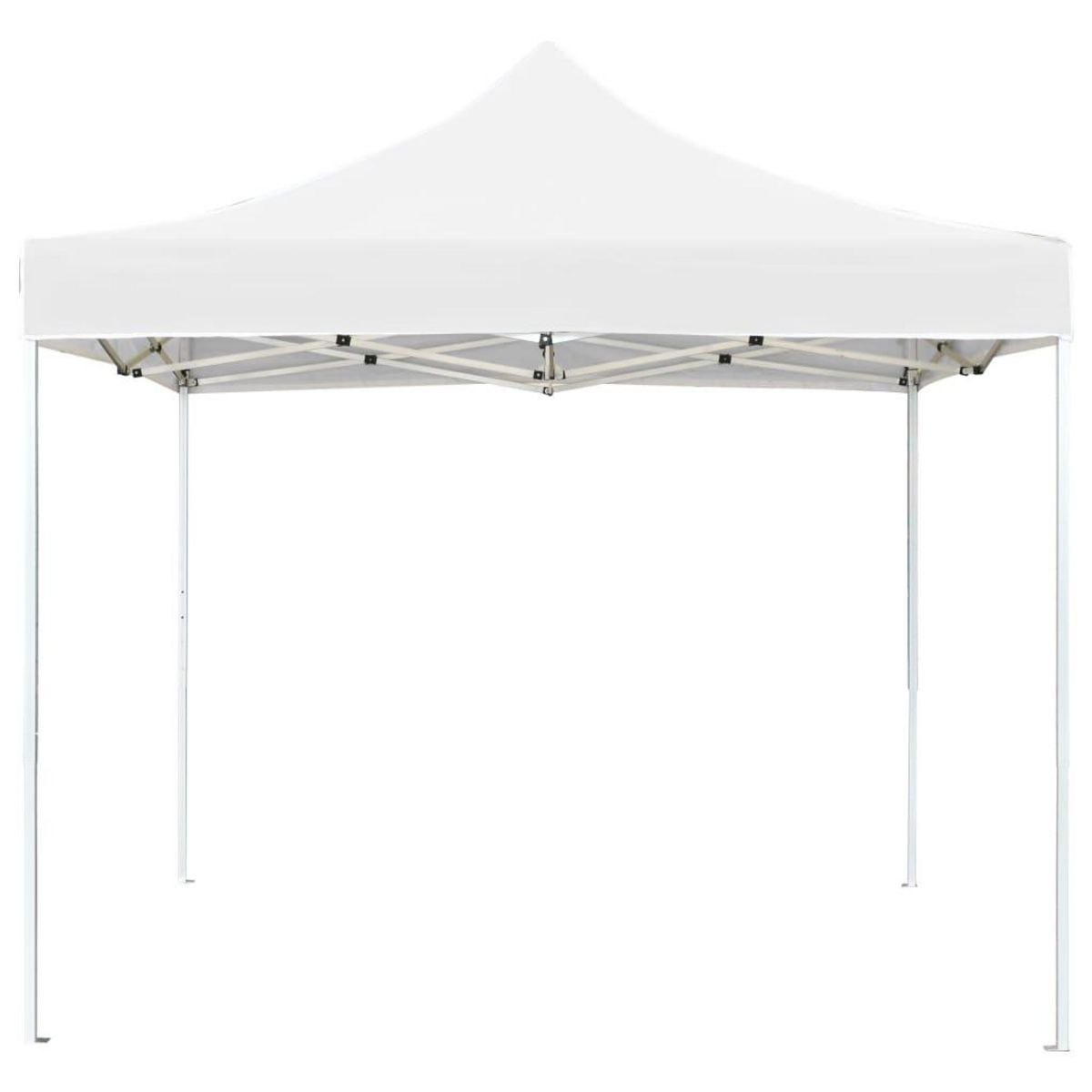 VIDAXL Tente de reception pliable Aluminium 2 x 2 m Blanc
