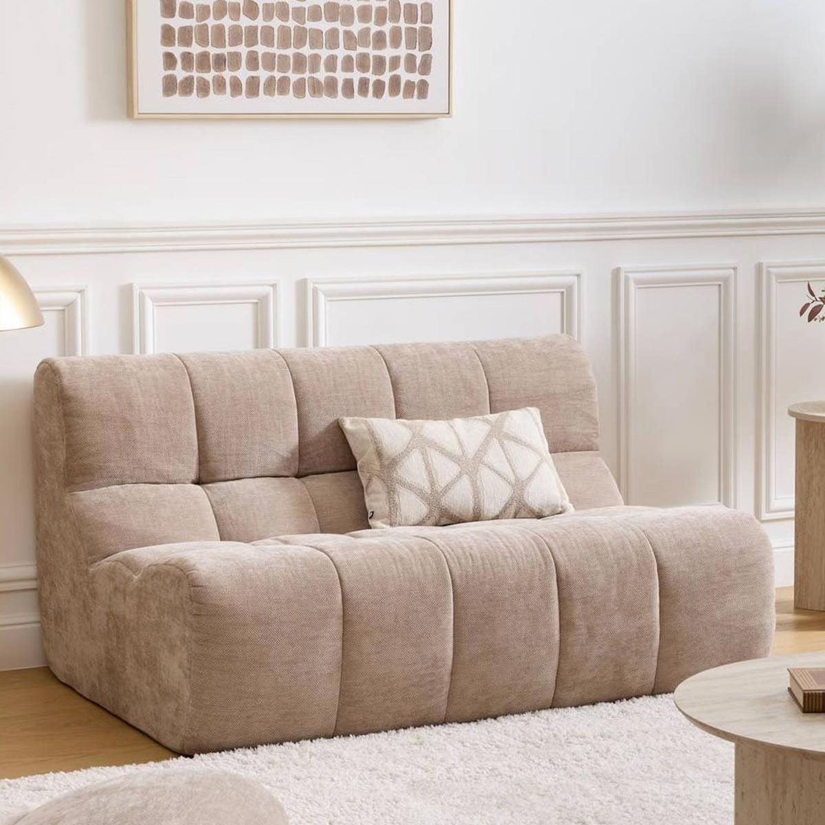 ATMOSPHERA Coussin Déco Jacquard  Dune  25x50cm Beige