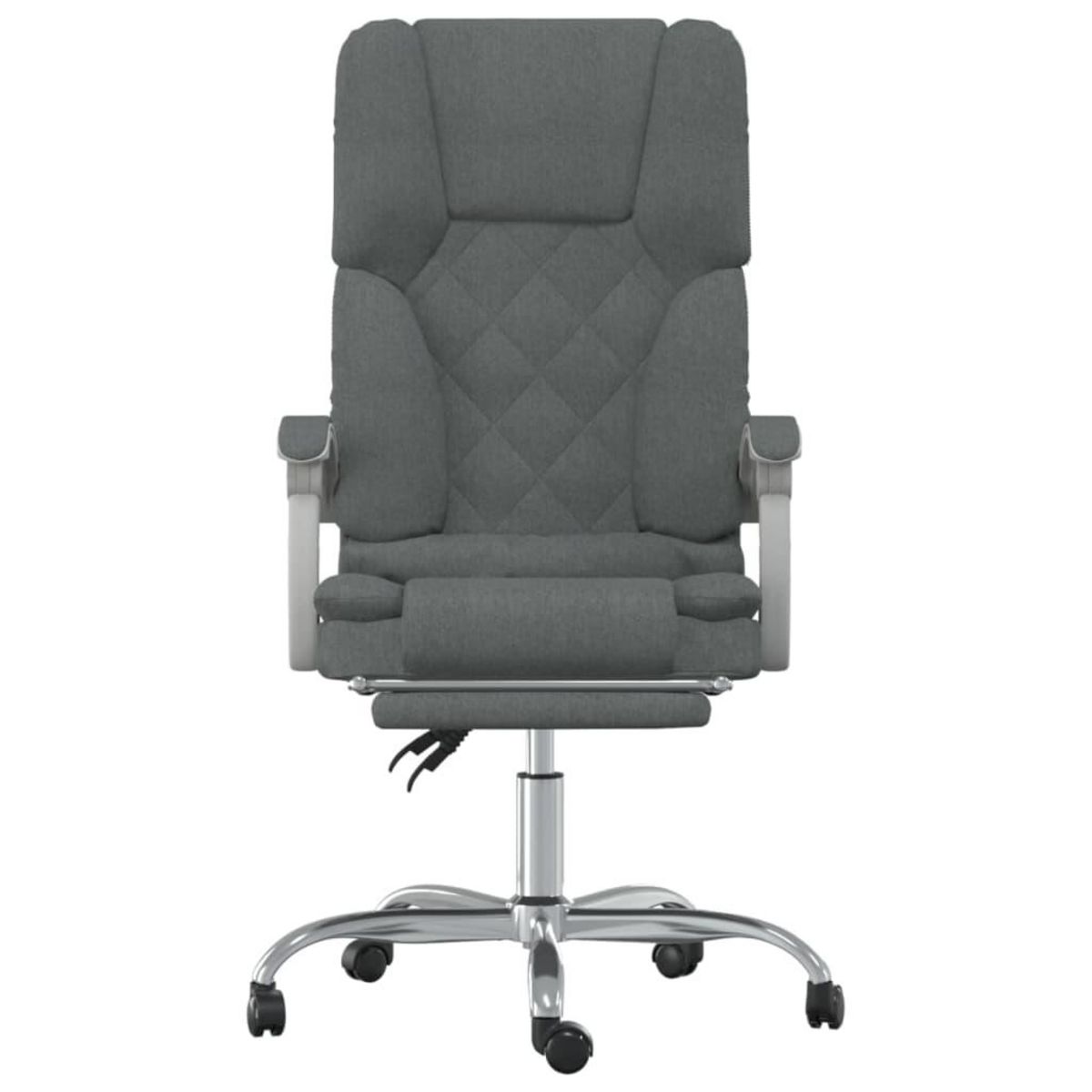 VIDAXL Fauteuil de massage inclinable de bureau Gris fonce Tissu