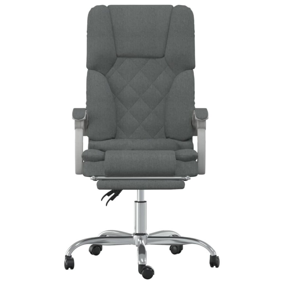 VIDAXL Fauteuil de massage inclinable de bureau Gris fonce Tissu