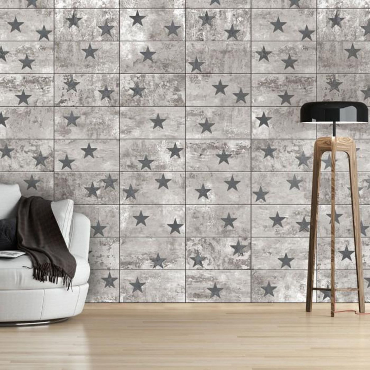 Paris Prix Papier Peint  Concrete Stars  50x1000cm