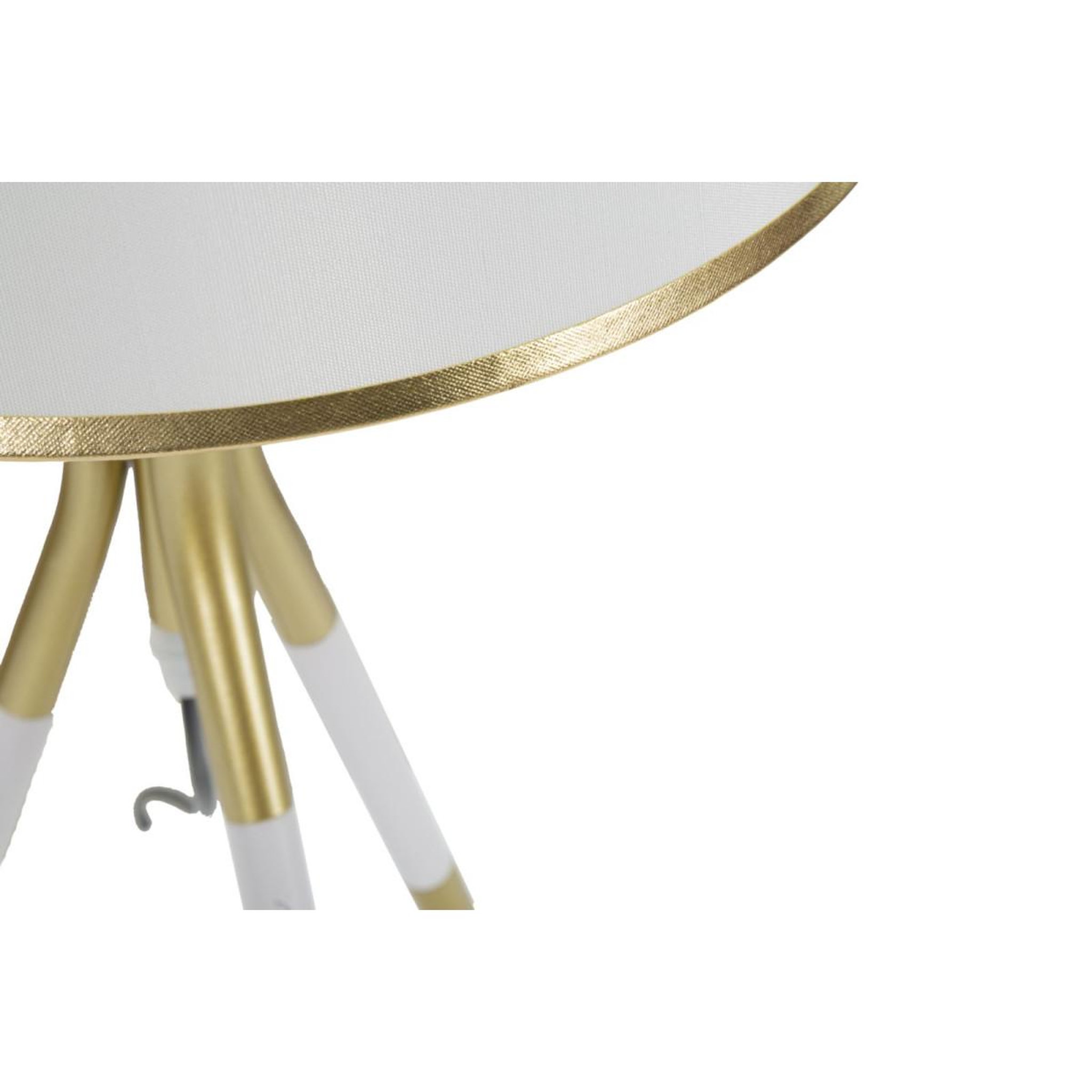 Voir la diapositive 4 : Paris Prix Lampe à poser en métal  triply  57cm blanc & or