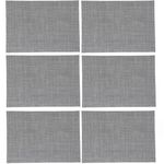 TOILINUX Lot de 6 Sets de table rectangulaire Maoli. Coloris disponibles : Gris, Beige