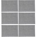 TOILINUX Lot de 6 Sets de table rectangulaire Maoli. Coloris disponibles : Beige, Gris