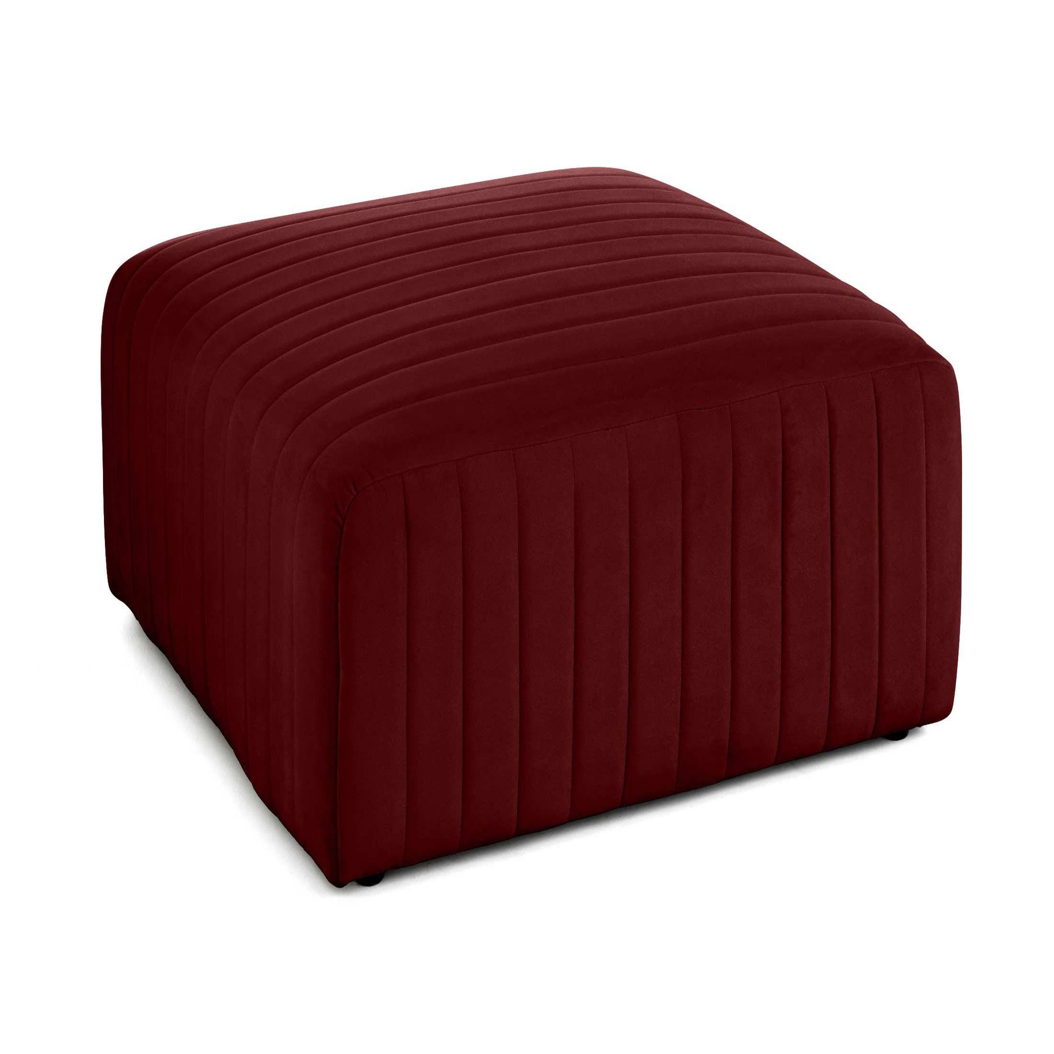 Voir la diapositive 4 : LISA DESIGN Nova - canapé modulable d'angle droit - 5 places - avec pouf d'appoint - en velours