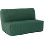Voir la diapositive 3 : MARKET24 Banquette BZ DREAM - Tissu 100% Coton vert foret - Couchage 140x190 cm - Confort moelleux