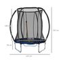 Voir la diapositive 3 : HOMCOM Trampoline enfant Ø 2,25 × 2,35H m filet de sécurité porte zipée couvre-ressorts 6 poteaux rembourrés incurvés bleu