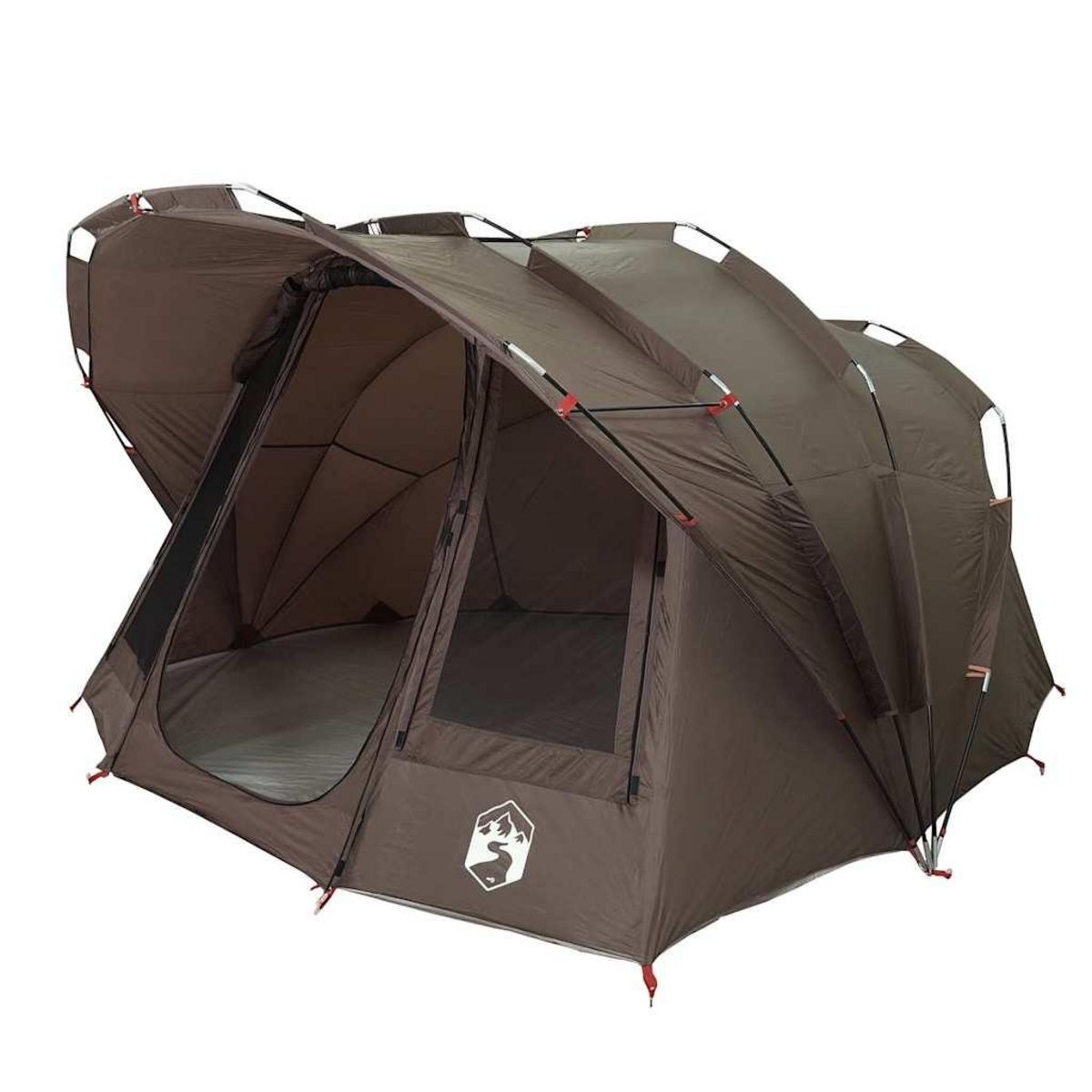 VIDAXL Tente de peche 5 personnes marron impermeable