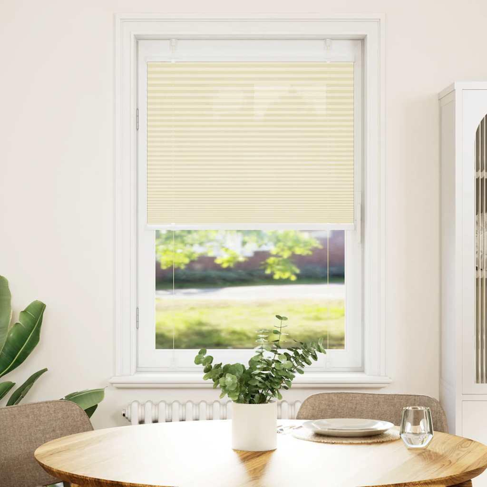 Voir la diapositive 2 : VIDAXL Store plisse creme 70x150 cm largeur du tissu 69,4 cm polyester