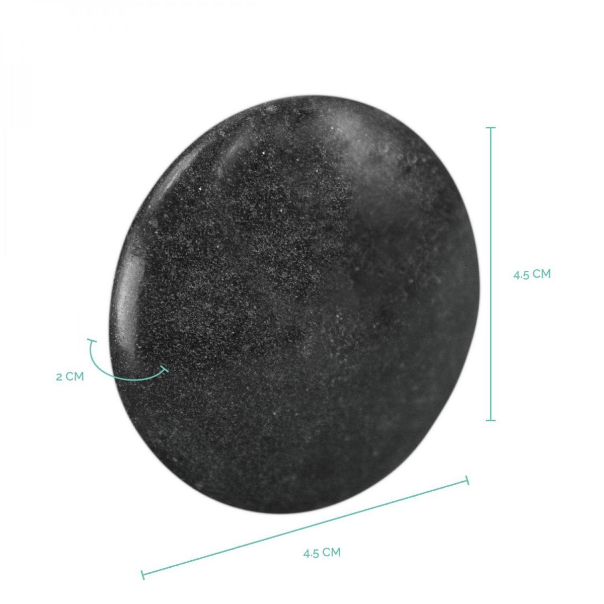 VIVEZEN Lot de 6 pierres chaudes pour massage en basalte naturel poli - Ronde - M