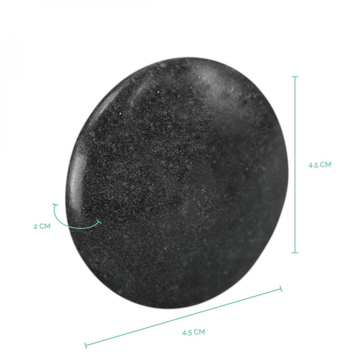 VIVEZEN Lot de 6 pierres chaudes pour massage en basalte naturel poli - Ronde - M